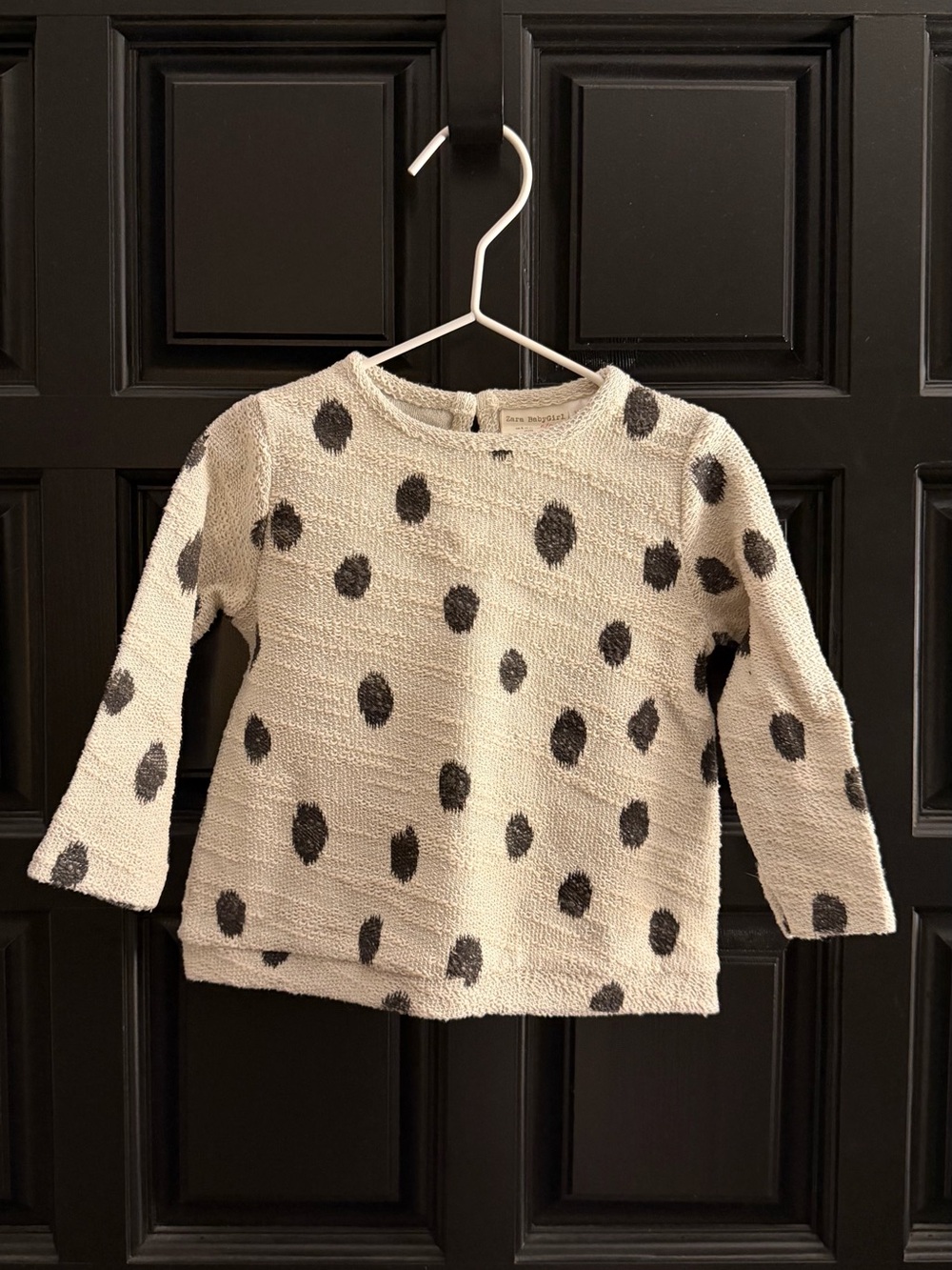 Infant 6-9m Zara polka dot knit sweater
